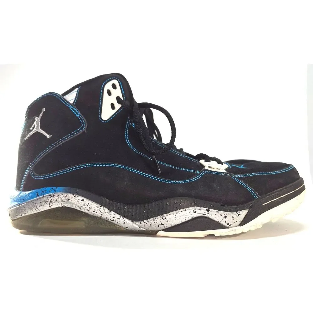 Jordan Flight 45 High Men's Size 12 Black Orion Blue Sneakers 375512-001
